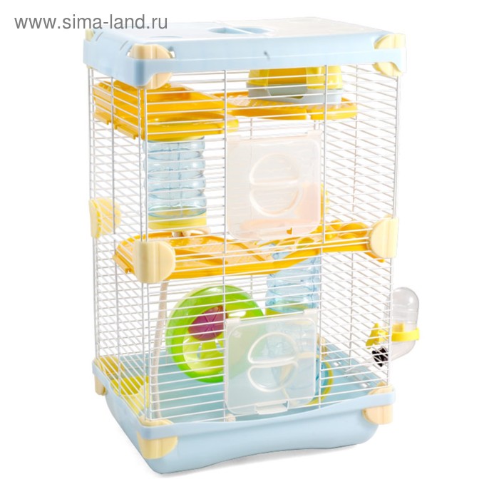 Клетка Triol «Парк приключений» для грызунов, микс цветов, 27.5×20.5×42.5 см - Фото 1