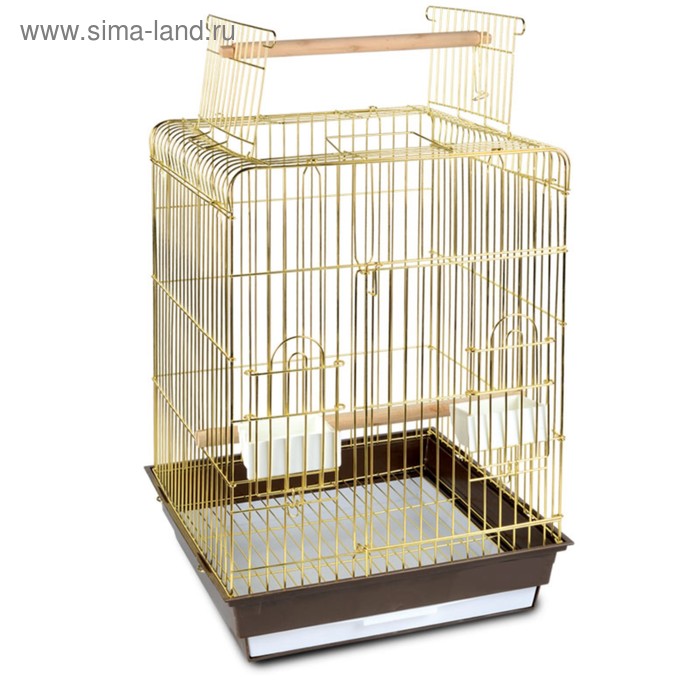 Клетка Triol N 1038 А для птиц, золото, 47.5×47.5×86 см - Фото 1