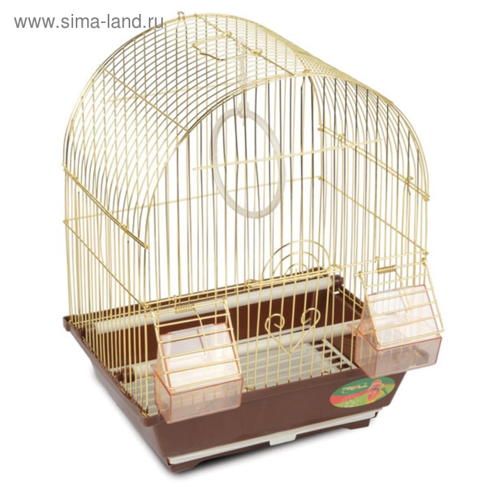 Клетка Triol N 2100A для птиц, золото, 30×23×39 см - Фото 1
