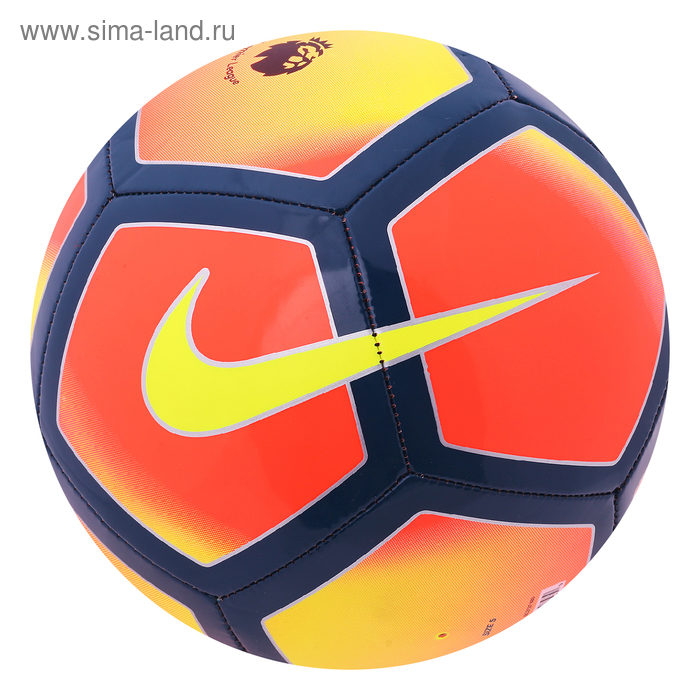 Мяч футбольный "NIKE Pitch PL", SC3137-620, р.5, ТПУ, машинная сшивка, красно-желто-синий - Фото 1