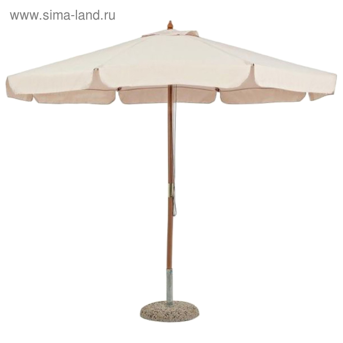 Пляжный зонт деревянный  "РИМИНИ", 2.5м, цвет бежевый 0795101 - Фото 1