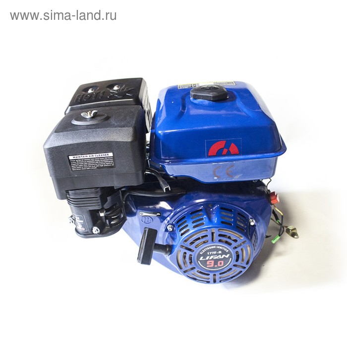 Двигатель LIFAN 177F-R, бенз., 4Т., 9 л.с., 270 см3, d=25 мм, пониженный редуктор - Фото 1