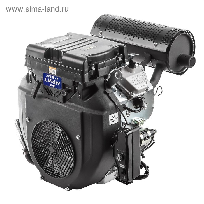 Двигатель LIFAN 2V78F-2А, бенз., 4Т., 24 л.с., 688 см3, d=25 мм - Фото 1