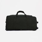 Сумка дорожная на колёсах, отдел на молнии, 3 наружных кармана, цвет хаки - Фото 2