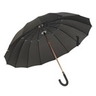Зонт-трость, R=55см, цвет чёрный - Фото 2
