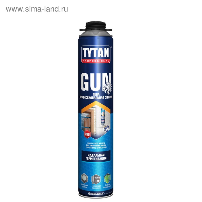 Пена монтажная Tytan ПРОФ GUN, зимняя, 750 мл, до 45 л - Фото 1