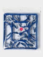 Сушилка для белья подвесная квадратная Доляна, 24 прищепки, синяя - Фото 4