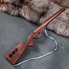 Сувенирное деревянное оружие "Ружьё охотничье", чёрное, 60 см, массив бука - фото 8652218