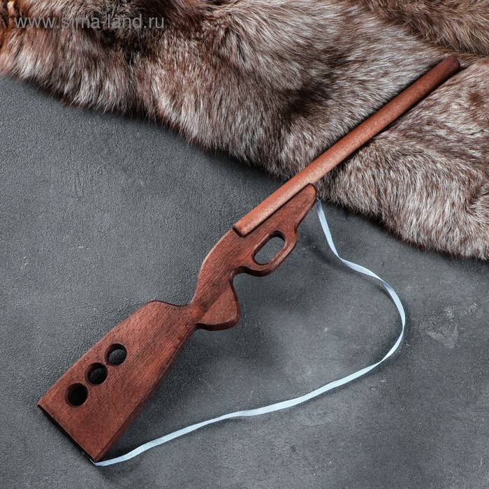 Сувенирное деревянное оружие "Ружьё охотничье", чёрное, 60 см, массив бука - Фото 1
