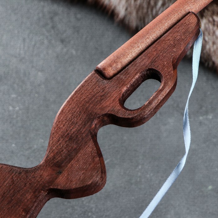 Сувенирное деревянное оружие "Ружьё охотничье", чёрное, 60 см, массив бука - фото 1898117483