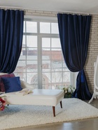 Штора портьерная «Этель», 230×270 см, ренессанс глубокий океан - Фото 3