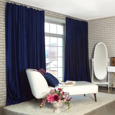 Штора портьерная «Этель», 230×270 см, валенсия голубая океан