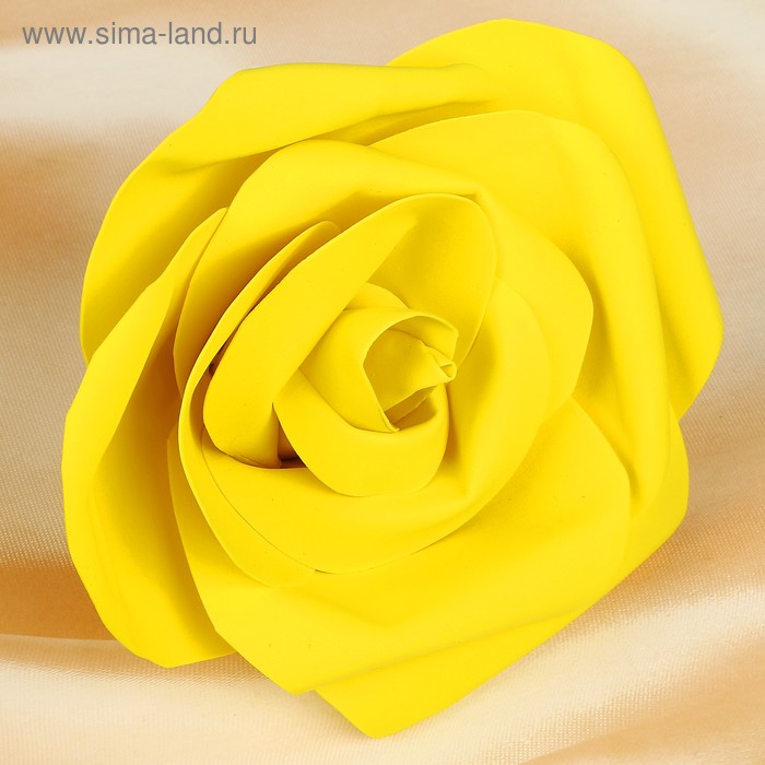 Бант-цветок свадебный из фоамирана, D=20 см, 1 шт, жёлтый - Фото 1