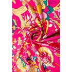 Платок женский, размер 130х130 см, цвет розовый/зелёный K09P554438 - Фото 3
