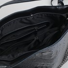 Сумка женская, отдел с перегородкой на молнии, наружный карман, длинный ремень, цвет чёрный - Фото 5