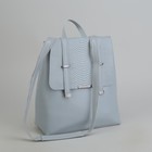 Рюкзак-сумка, 2 отдела на молниях, наружный карман, цвет серо-голубой - Фото 6