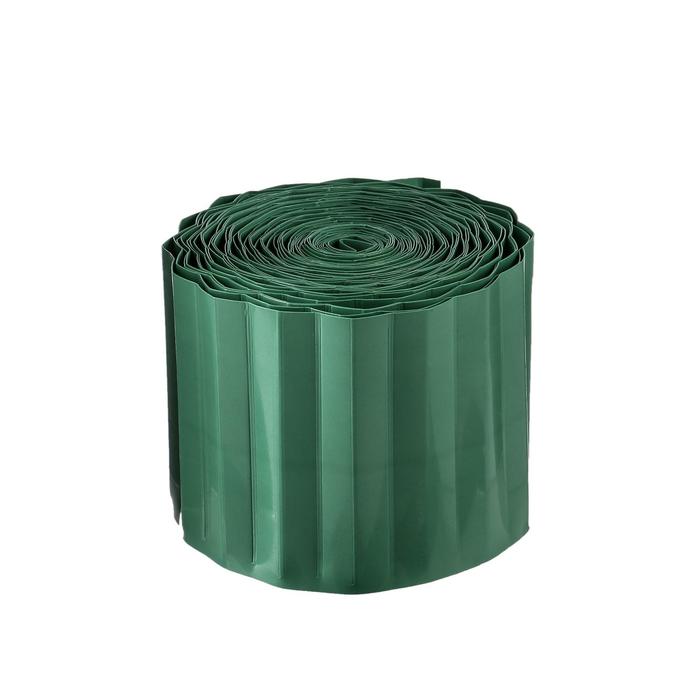 Лента бордюрная, 0.1 × 9 м, толщина 0,6 мм, пластиковая, зелёная, Greengo - фото 1927376959