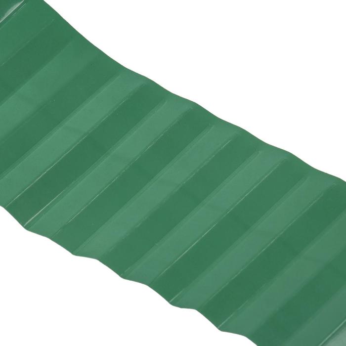 Лента бордюрная, 0.1 × 9 м, толщина 0,6 мм, пластиковая, зелёная, Greengo - фото 1889262593