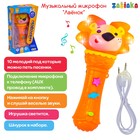 Музыкальная игрушка «Микрофон Львёнок», световые и звуковые эффекты, работает от батареек - Фото 1