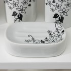 Набор для ванной, 4 предмета (мыльница, дозатор для мыла, 2 стакана), цвет белый - фото 8380657