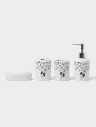 Аксессуары для ванной, 4 предмета, мыльница, дозатор для мыла, 2 стакана, белые - Фото 2