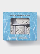 Аксессуары для ванной, 4 предмета, мыльница, дозатор для мыла, 2 стакана, белые - Фото 8