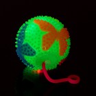 Мяч «Бабочки», световой, с пищалкой, на резинке, цвета МИКС - Фото 4