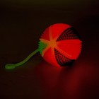 Мяч «Радуга», световой, 7,5 см, с пищалкой, на резинке, цвета МИКС - Фото 3