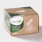 Набор фарфоровый для специй на бамбуковой подставке BellaTenero «Зайцы», 3 предмета: солонка 50 мл, перечница 20 мл, подставка, белый, чёрный - Фото 11