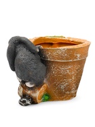 Декоративное кашпо для цветов «Зайцы у горшочка», 17 см, полистоун - Фото 12