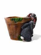 Декоративное кашпо для цветов «Зайцы у горшочка», 17 см, полистоун - Фото 6