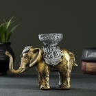 Подсвечник "Слон", золотой 13х19 см, для свечи d=4 см - Фото 5