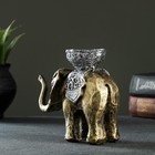 Подсвечник "Слон", золотой 13х19 см, для свечи d=4 см - Фото 6