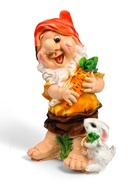 Садовая фигура из полистоуна «Гном с зайцем и морковкой», 44×25×28 см, МИКС - Фото 9