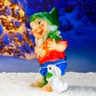 Садовая фигура из полистоуна «Гном с зайцем и морковкой», 44×25×28 см, МИКС - Фото 20