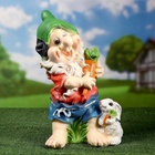 Садовая фигура из полистоуна «Гном с зайцем и морковкой», 44×25×28 см, МИКС - Фото 10