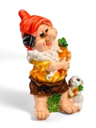 Садовая фигура из полистоуна «Гном с зайцем и морковкой», 44×25×28 см, МИКС - Фото 5