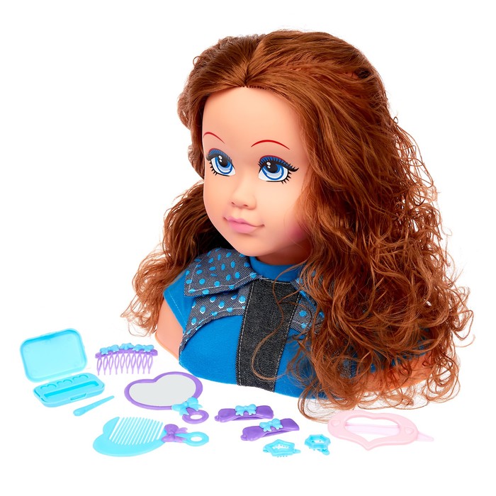Кукла-манекен для создания причёсок «Карина» с аксессуарами - фото 1890744086