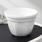 Горшок для цветов с поддоном «Ника», 1,5 л, d=17 см, h=12 см, белый - Фото 2