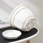 Горшок с поддоном «Ника», 4 л, цвет белый - фото 20808499