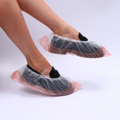 Бахилы с двойной подошвой оранжевые 400×150 мм 14/28 мкм 25 пар/уп