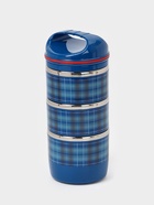 Ланч бокс TAKE IT EASY «Клеточка», 1.35 л, 3 уровня, сохраняет тепло 3 ч, нержавеющая сталь, синий - Фото 3