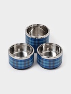 Ланч бокс TAKE IT EASY «Клеточка», 1.35 л, 3 уровня, сохраняет тепло 3 ч, нержавеющая сталь, синий - Фото 5