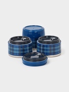 Ланч бокс TAKE IT EASY «Клеточка», 1.35 л, 3 уровня, сохраняет тепло 3 ч, нержавеющая сталь, синий - фото 59749539