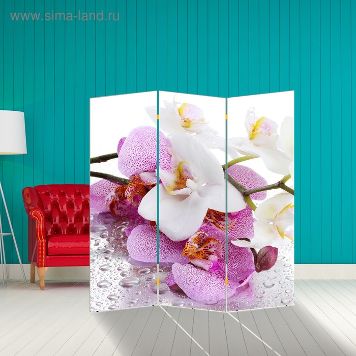 Ширма "Орхидеи. Утренняя свежесть", 150 х 160 см - Фото 1