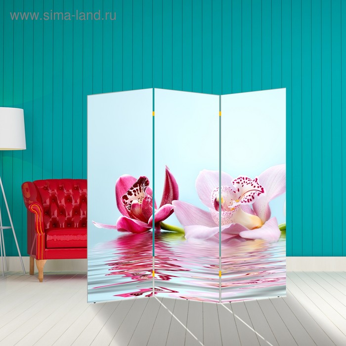 Ширма "Орхидеи на воде", 150 х 160 см - Фото 1