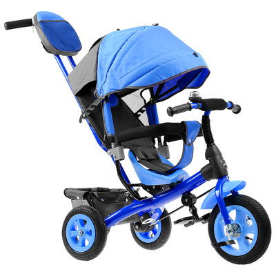 Велосипед трёхколёсный «Лучик Vivat 1», надувные колёса 10"/8", цвет синий