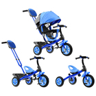Велосипед трёхколёсный «Лучик Vivat 1», надувные колёса 10"/8", цвет синий - Фото 2