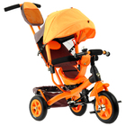 Велосипед трёхколёсный «Лучик Vivat 1», надувные колёса 10"/8", цвет оранжевый - Фото 6