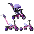 Велосипед трёхколёсный «Лучик Vivat 1», надувные колёса 10"/8", цвет фиолетовый - Фото 2